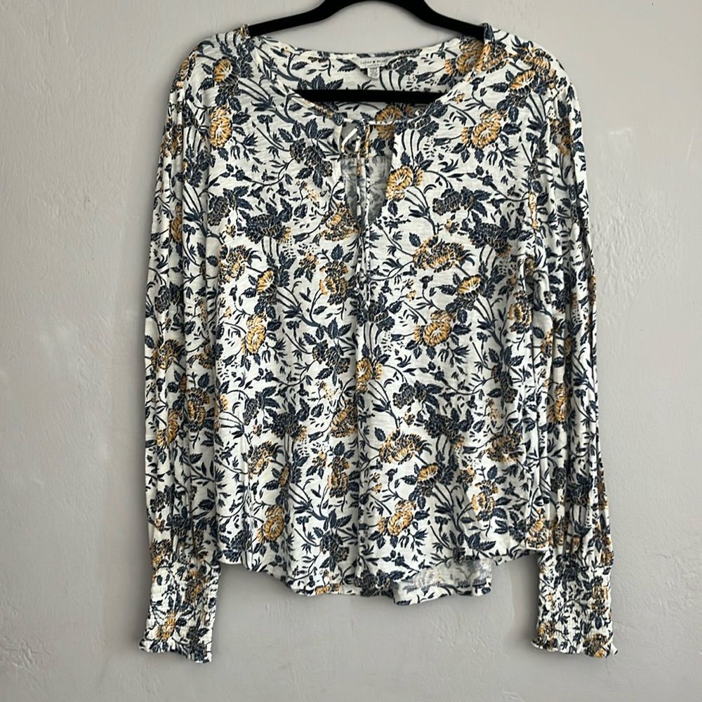 Lucky Brand Boho Floral Top Medium